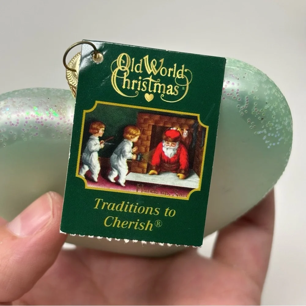 Old World Christmas Grandpa Heart Glass Ornament NWT OWC - Picture 4 of 5